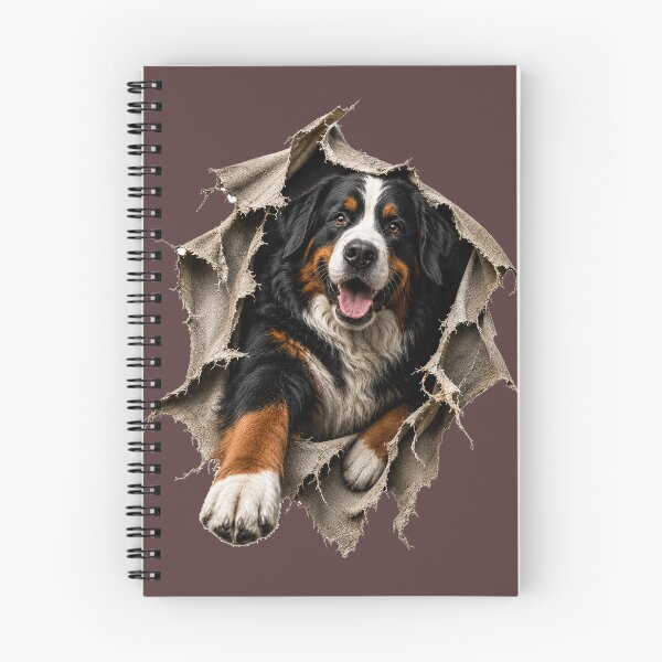 Item preview, Bernese Mountain Dog Bursting Through Torn Fabric | 3D Dog Illusion | Realistic Berner Gift designed and sold by Golden Era Studio.