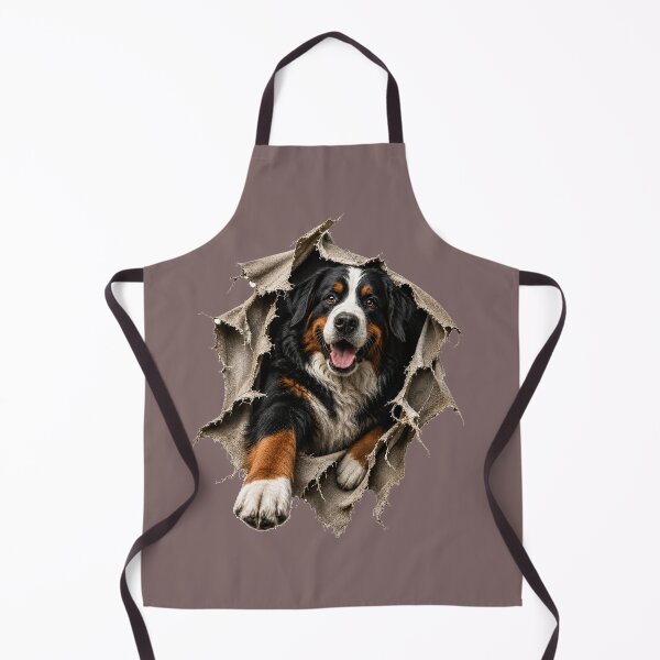 Item preview, Bernese Mountain Dog Bursting Through Torn Fabric | 3D Dog Illusion | Realistic Berner Gift designed and sold by Golden Era Studio.