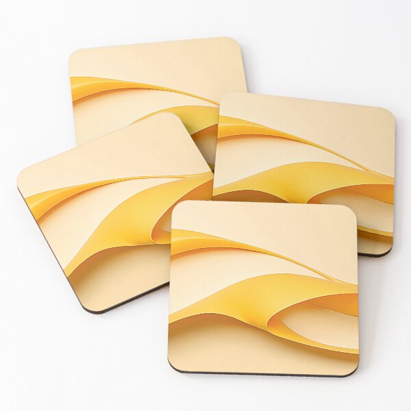 Item preview, Liquid Topaz on Creamy Banana Milk Fluid Abstract Wave designed and sold by CuteSlothWorld.