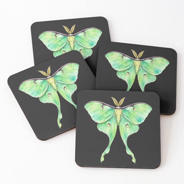 Item preview, Minimal Luna Moth Watercolor | Hand Drawn Nature Illustration designed and sold by ColorSplash123.