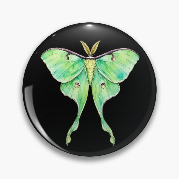 Item preview, Minimal Luna Moth Watercolor | Hand Drawn Nature Illustration designed and sold by ColorSplash123.
