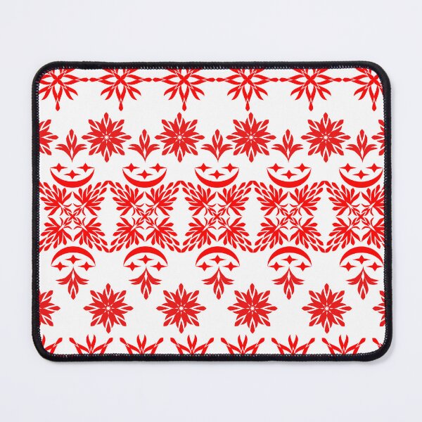 Item preview, Modern Red Geometric Floral Ornament Border Pattern designed and sold by Ei-Ei.