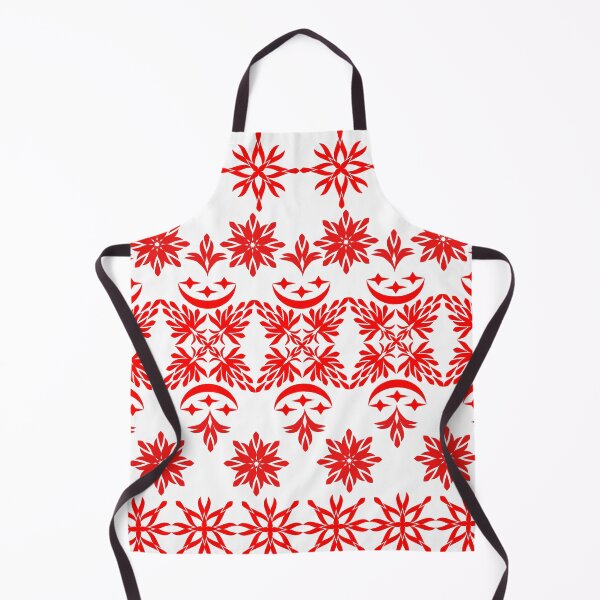 Item preview, Modern Red Geometric Floral Ornament Border Pattern designed and sold by Ei-Ei.