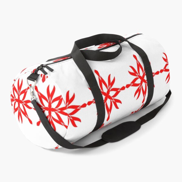 Item preview, Modern Red Geometric Floral Ornament Border Pattern designed and sold by Ei-Ei.