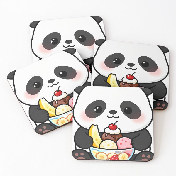 Item preview, Cute Panda with Ice Cream Sundae designed and sold by pumsquare.