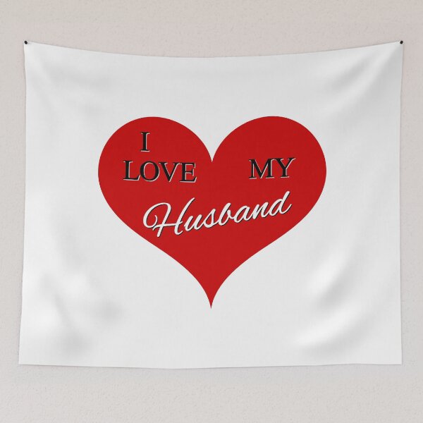 Item preview, I Love My Husband in Red Heart designed and sold by GraffiTimi.