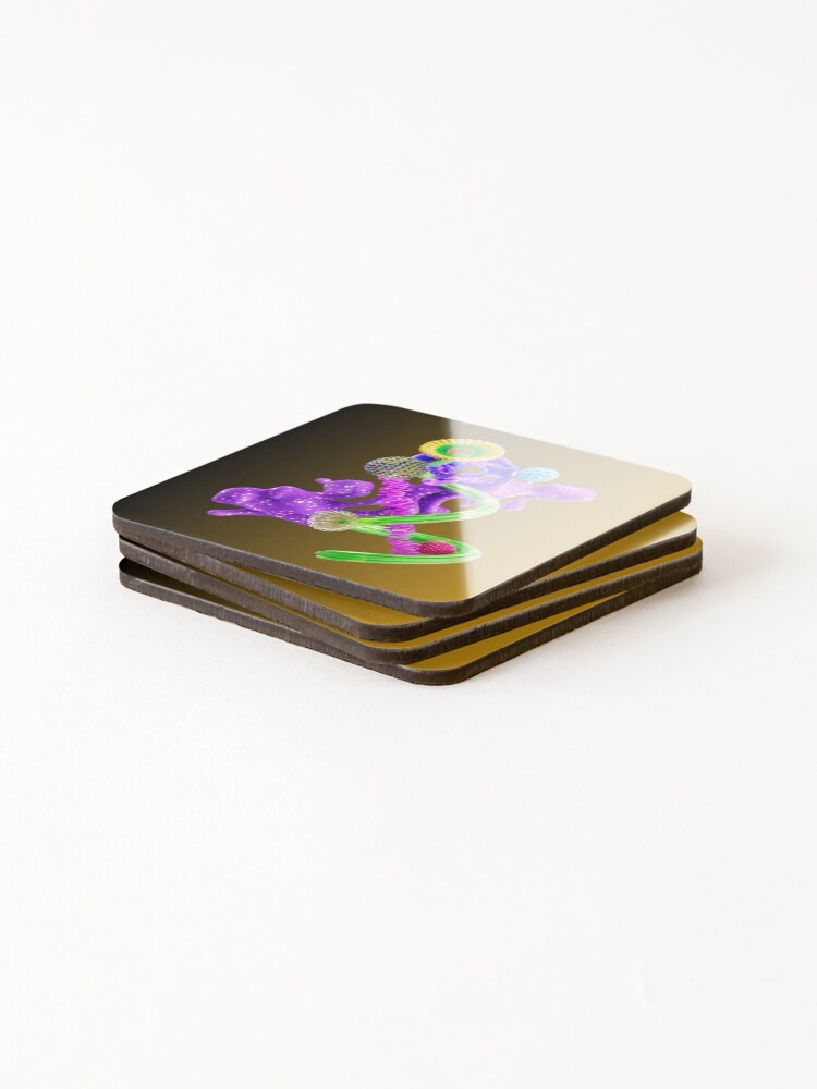 Thumbnail 4 of 5, Coasters (Set of 4), Science microscope ? designed and sold by selvikumar.