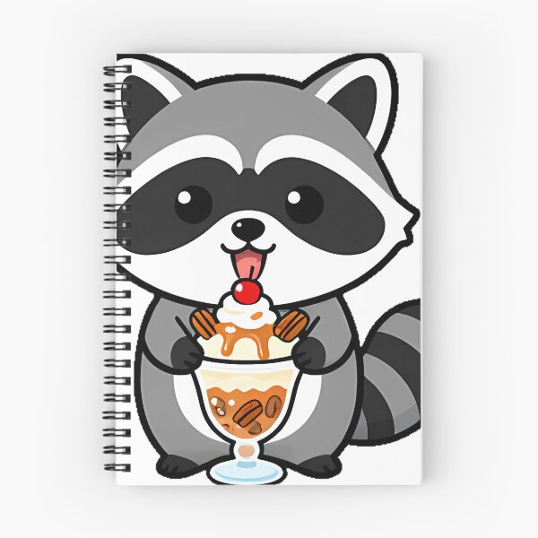 Item preview, Cute Raccoon with Ice Cream Sundae designed and sold by pumsquare.