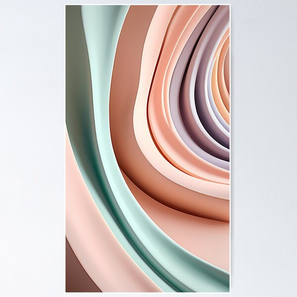 Item preview, Dreamy Pastel Swirl Abstract Liquid Art designed and sold by CuteSlothWorld.