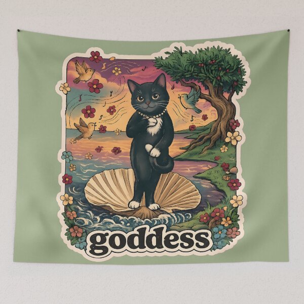 Item preview, Black Cat Goddess Cute Venus Parody designed and sold by radiogalaxy.
