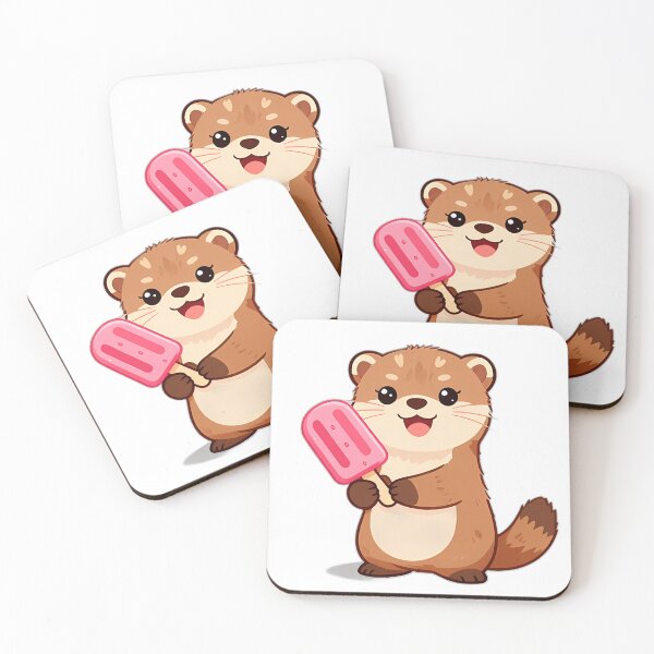 Item preview, Cute Ferret with Popsicle designed and sold by pumsquare.