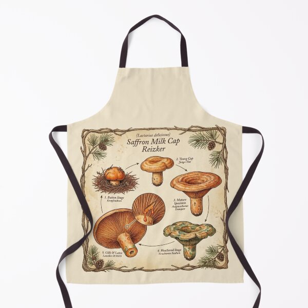 Item preview, Saffron Milk Cap Lactarius Deliciosus Life Cycle Illustration designed and sold by IdeaSmith.