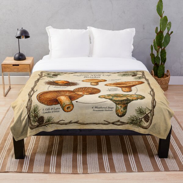 Item preview, Saffron Milk Cap Lactarius Deliciosus Life Cycle Illustration designed and sold by IdeaSmith.