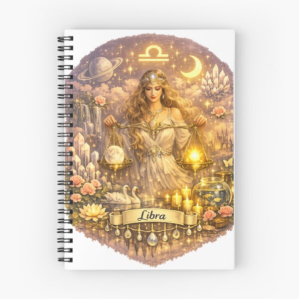 Item preview, Dreamcore Libra Zodiac Art – Celestial Balance Fantasy Illustration designed and sold by Shadowframe Studios.