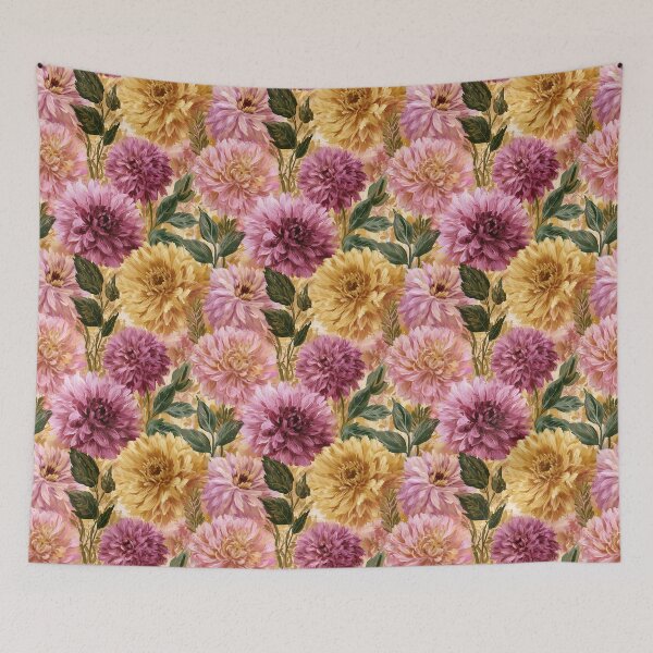 Item preview, Graceful Dahlias - Tropical Flower Pattern  - Gifts For Coworkers designed and sold by RoyalStarsPatts.
