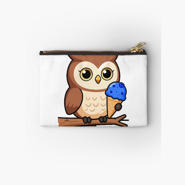Item preview, Cute Owl with Ice Cream Cone designed and sold by pumsquare.