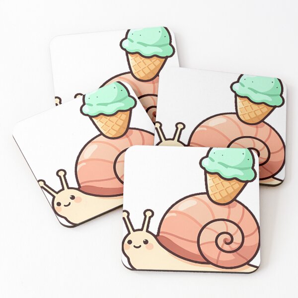 Item preview, Cute Snail with Ice Cream Cone designed and sold by pumsquare.
