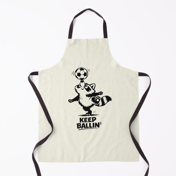 Item preview, KEEP BALLIN' • Cute Funny Raccoon Balancing Soccer Ball Meme designed and sold by CreativeArtistL.