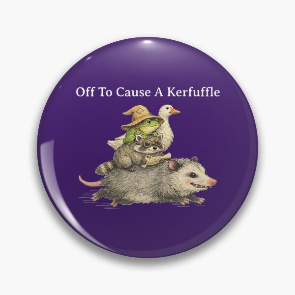Item preview, Off to Cause A Kerfuffle Frog Raccoon Goose designed and sold by FrankIsabel.