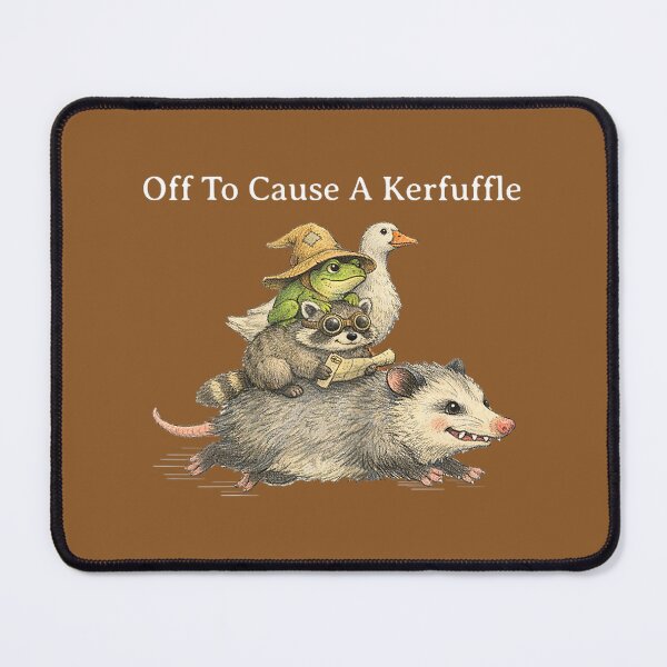 Item preview, Off to Cause A Kerfuffle Frog Raccoon Goose designed and sold by FrankIsabel.