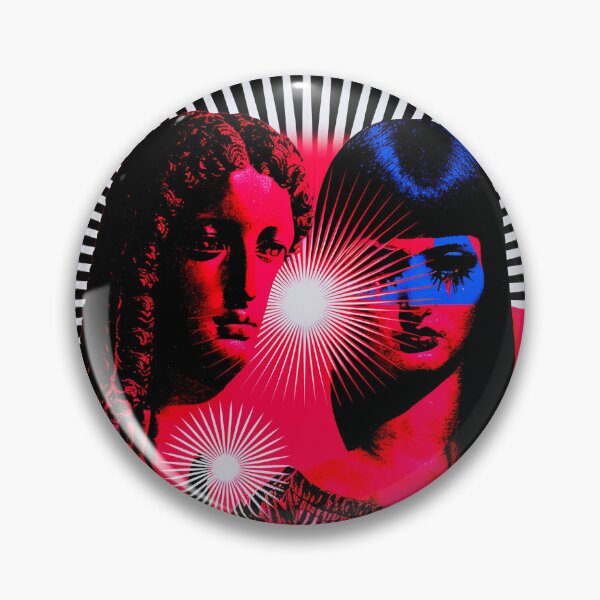 Item preview, Neon Pop Goddess Sunburst Portrait designed and sold by bubblegoth.