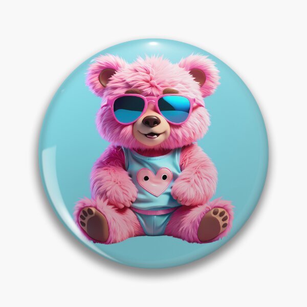 Item preview, Cool Hipster Pink Bear with Sunglasses Abstract Art designed and sold by CuteSlothWorld.
