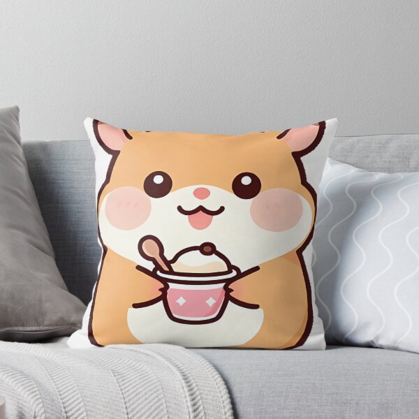 Item preview, Cute Hamster with Mini Ice Cream designed and sold by pumsquare.