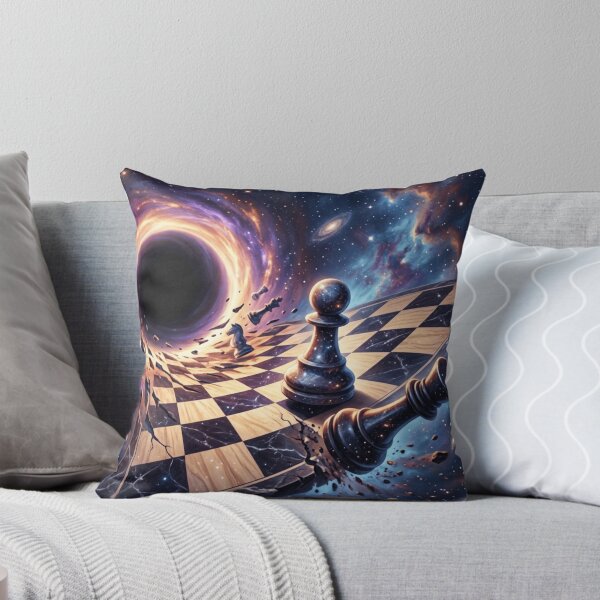 Item preview, A black hole eating chess board and pieces  designed and sold by AstroPal28.