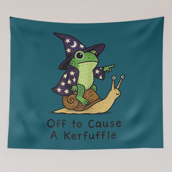 Item preview, Off to Cause A Kerfuffle Frog designed and sold by FrankIsabel.