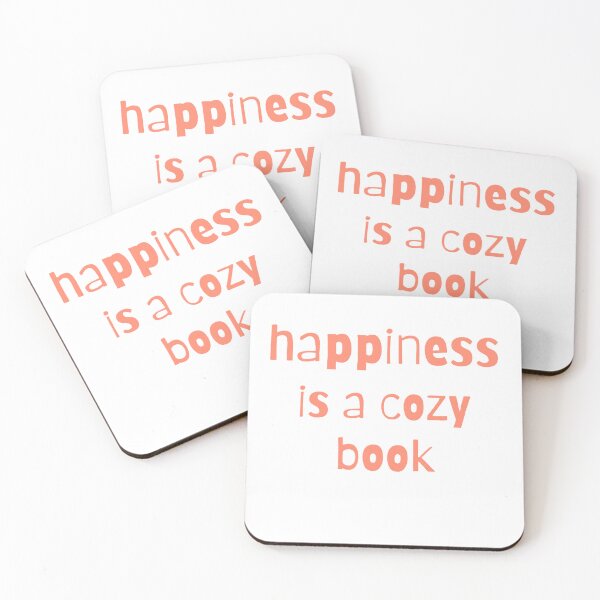 Item preview, HAPPINESS IS A COZY BOOK ART FOR BOOK LOVERS. designed and sold by ZANU creativity.