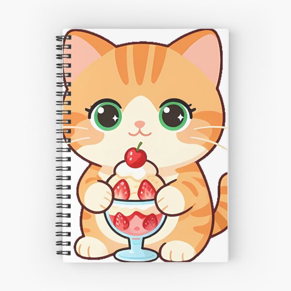 Item preview, Cute Kitten with Ice Cream Sundae designed and sold by pumsquare.