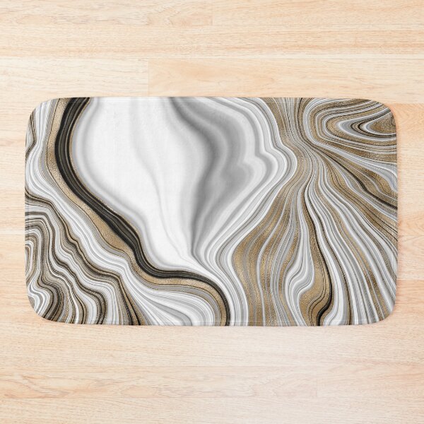 Item preview, Gilded white liquid marble pattern designed and sold by GraffiTimi.