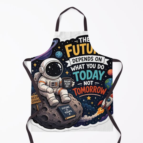 Item preview, Motivational Astronaut Sticker | The Future Depends on What You Do Today | Space Inspiration Laptop Decal designed and sold by GenZStickerHub1.