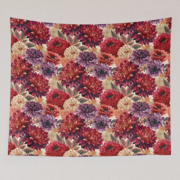 Item preview, Vibrant Dahlias Floral - Hawaiian Flower Pattern  - Gifts For Girlfriend designed and sold by RoyalStarsPatts.