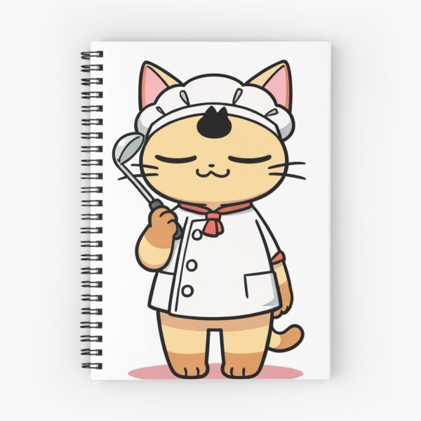 Item preview, Cat - Orange Chef White Toque Red Scarf designed and sold by World-Pets.