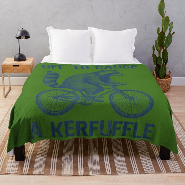 Item preview, Off to Cause A Kerfuffle Funny Raccoon On Bicycle Graphic designed and sold by KathieFaugh.