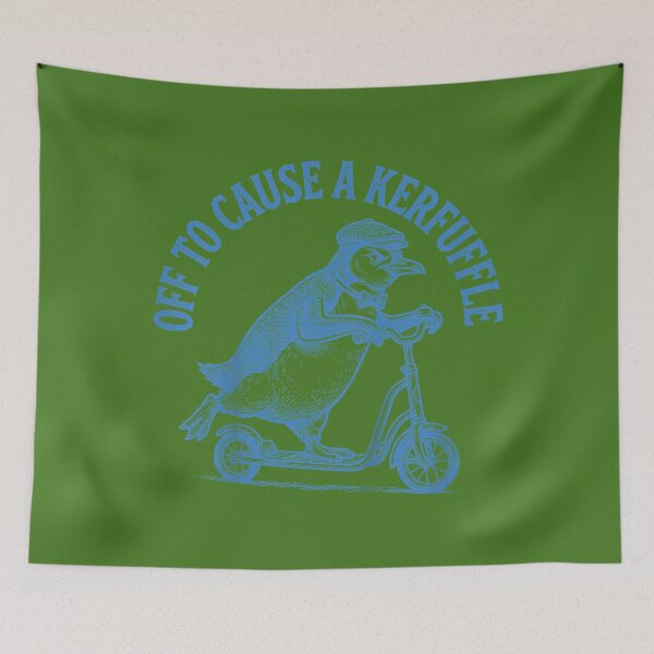 Item preview, Off to Cause A Kerfuffle Funny Penguin Scooter Humor Graphic designed and sold by KathieFaugh.