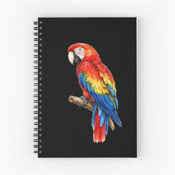 Item preview, Minimal Scarlet Macaw Watercolor | Hand Drawn Tropical Bird Illustration designed and sold by ColorSplash123.
