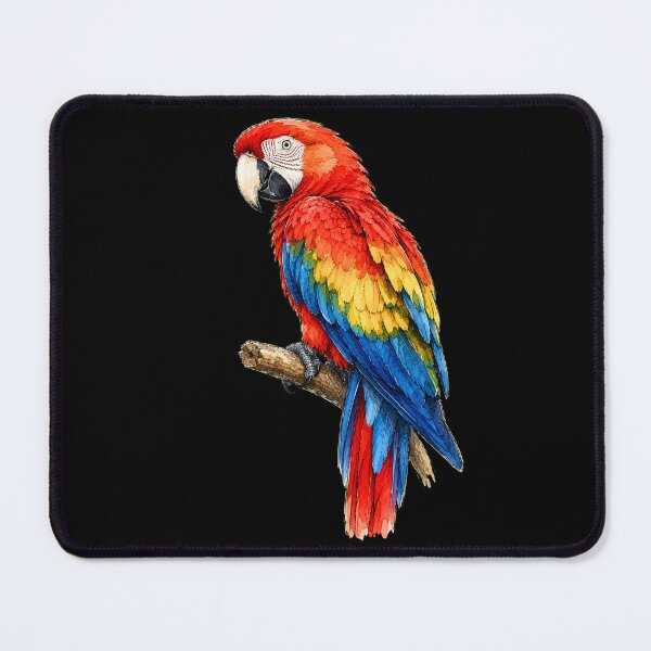 Item preview, Minimal Scarlet Macaw Watercolor | Hand Drawn Tropical Bird Illustration designed and sold by ColorSplash123.
