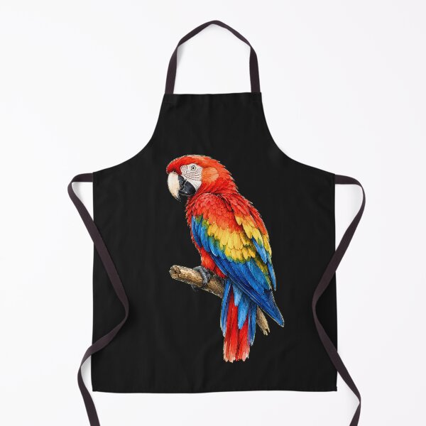 Item preview, Minimal Scarlet Macaw Watercolor | Hand Drawn Tropical Bird Illustration designed and sold by ColorSplash123.