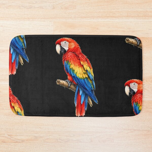 Item preview, Minimal Scarlet Macaw Watercolor | Hand Drawn Tropical Bird Illustration designed and sold by ColorSplash123.