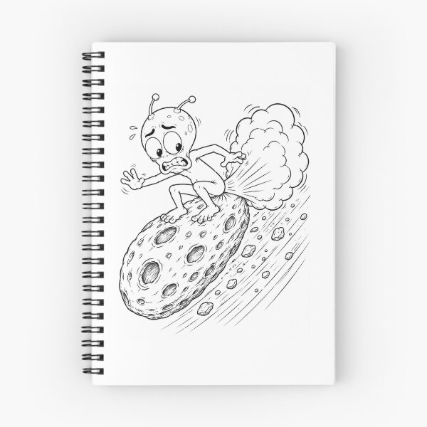 Item preview, Funny Alien Meteor Ride Space Adventure Cartoon designed and sold by ComedyInkFactor.