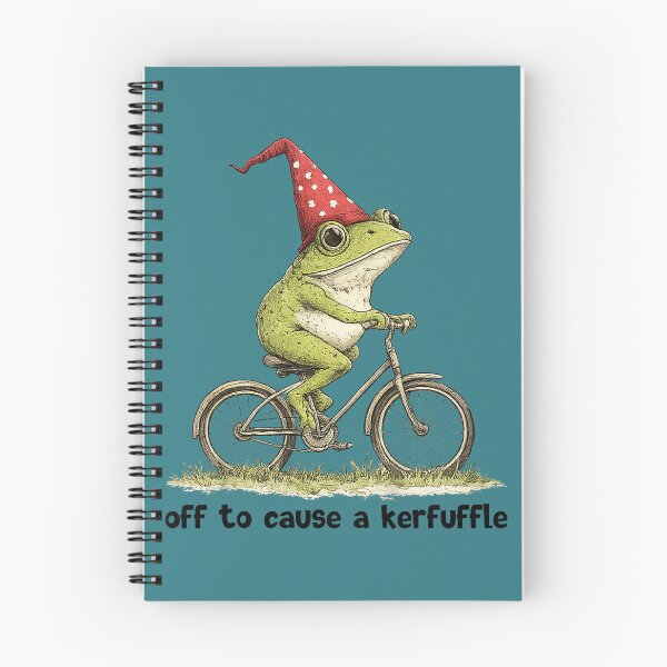 Item preview, Off to Cause A Kerfuffle Funny Meme Frog designed and sold by KathieFaugh.