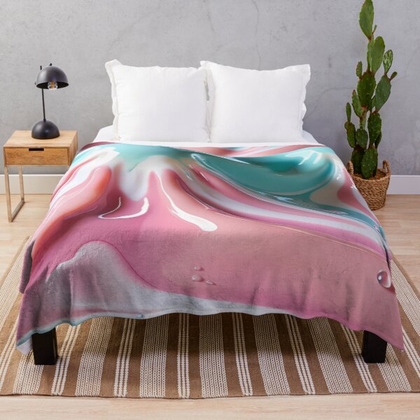 Item preview, Aesthetic Liquid Pastel Marble Wave Desk Mat designed and sold by CuteSlothWorld.