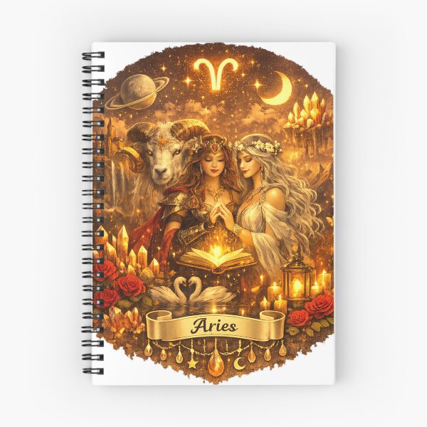 Item preview, Dreamcore Aries Zodiac Art – Celestial Ram Fantasy Illustration designed and sold by Shadowframe Studios.