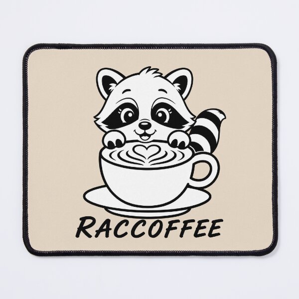 Item preview, ☕ BREWED BEASTIES COLLECTION ☕ - WOODLAND FRIENDS -  Raccoffee designed and sold by WheelieGdArt.