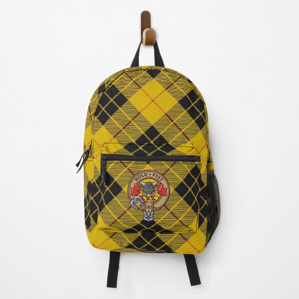 Item preview, Clan MacLeod Crest over Yellow Tartan designed and sold by sifis.
