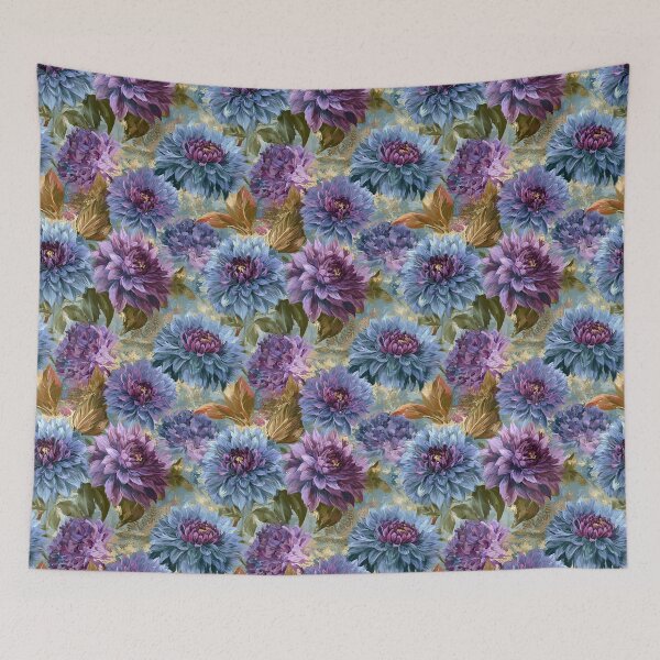 Item preview, Cute Dahlias  - Botanical Garden Pattern  - Gifts For Grandma designed and sold by RoyalStarsPatts.