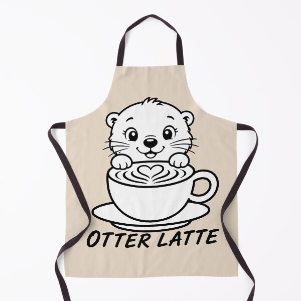 Item preview, ☕ BREWED BEASTIES COLLECTION ☕ - WOODLAND FRIENDS - Otter Latte designed and sold by WheelieGdArt.