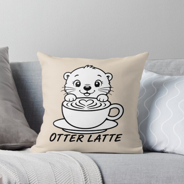 Item preview, ☕ BREWED BEASTIES COLLECTION ☕ - WOODLAND FRIENDS -  Otter Latte designed and sold by WheelieGdArt.